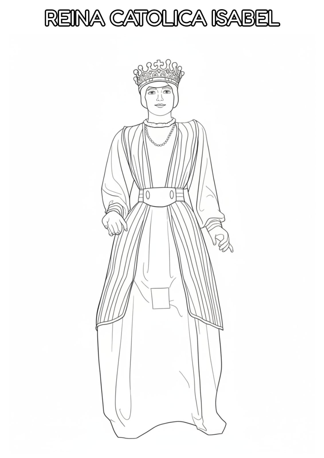 Isabel de Castilla para colorear