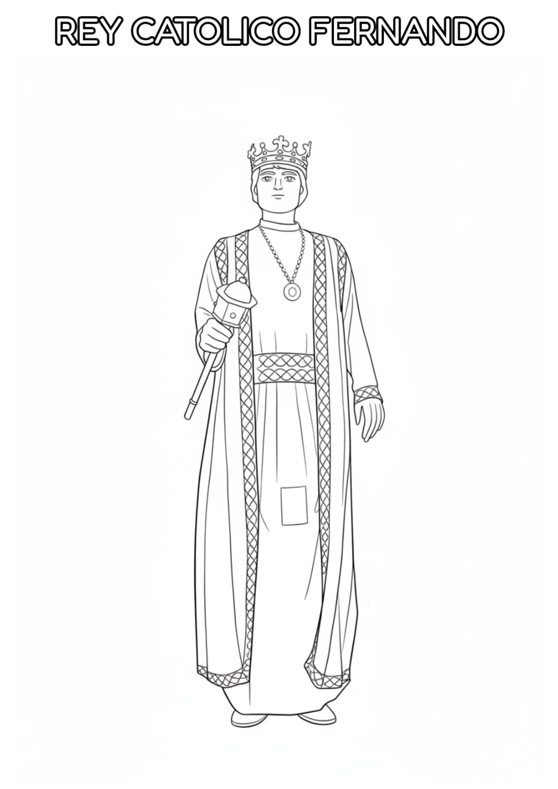 Fernando de Aragón para colorear