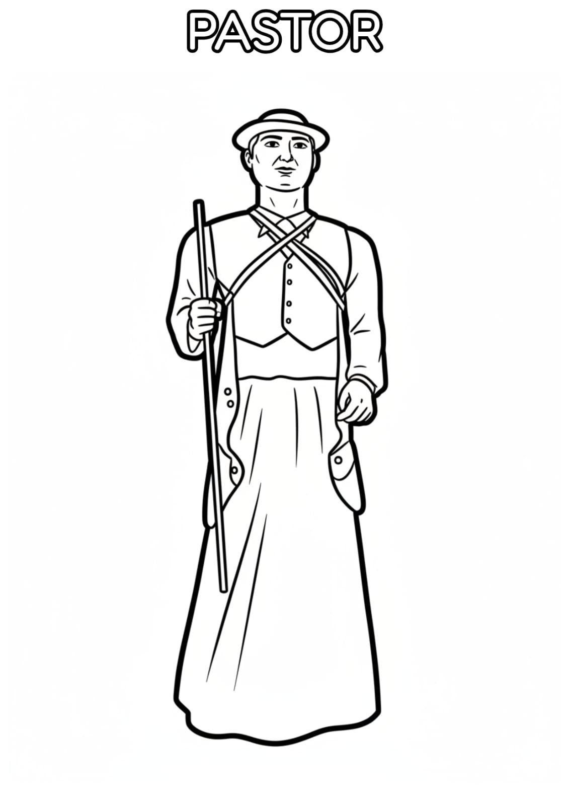 Pastor para colorear