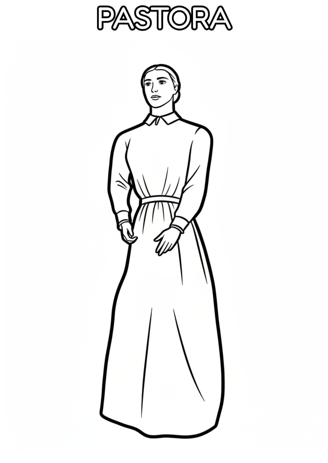 Pastora para colorear