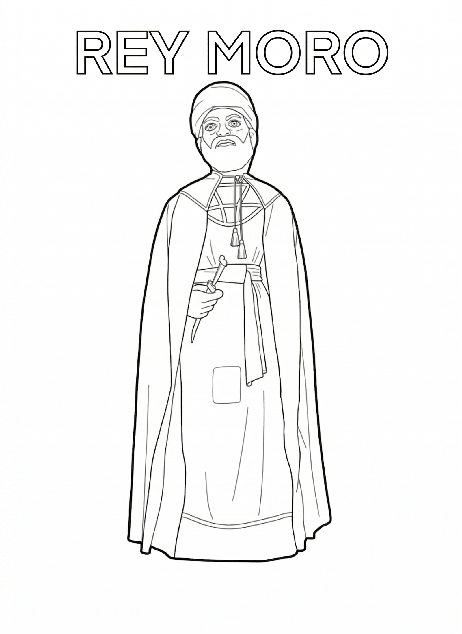 Rey Moro para colorear
