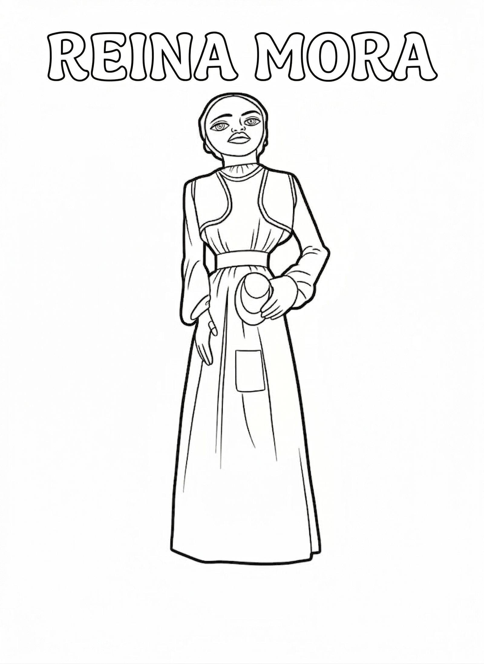 Reyna Mora para colorear