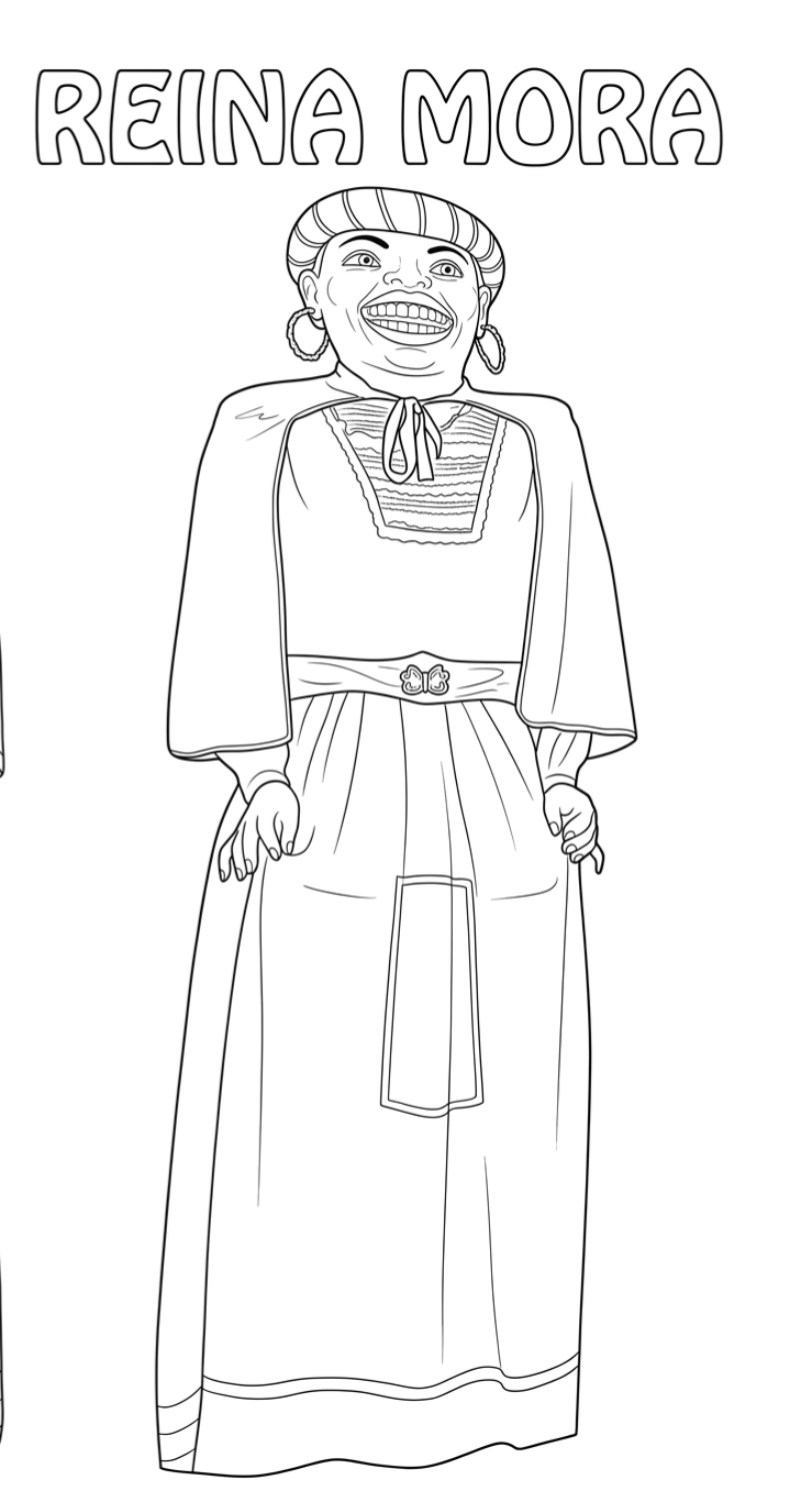 Reina Mora para colorear
