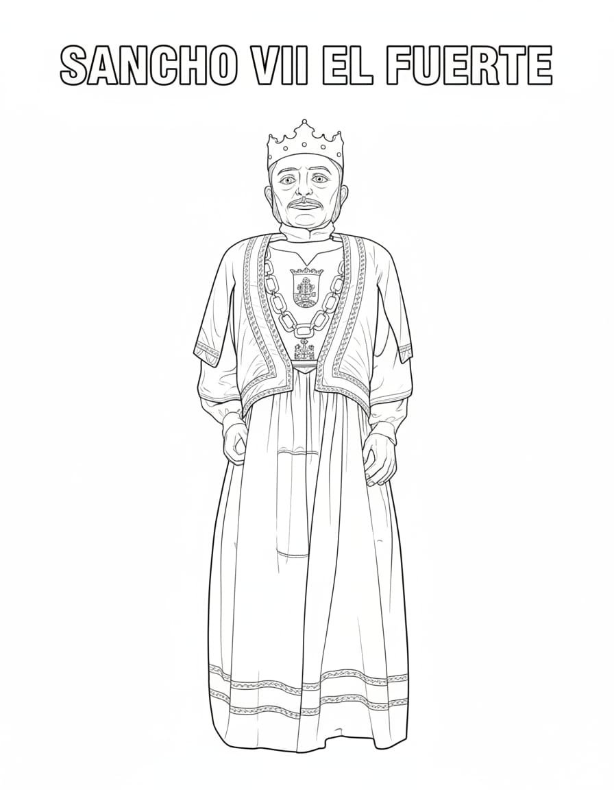 Sancho VII El Fuerte para colorear