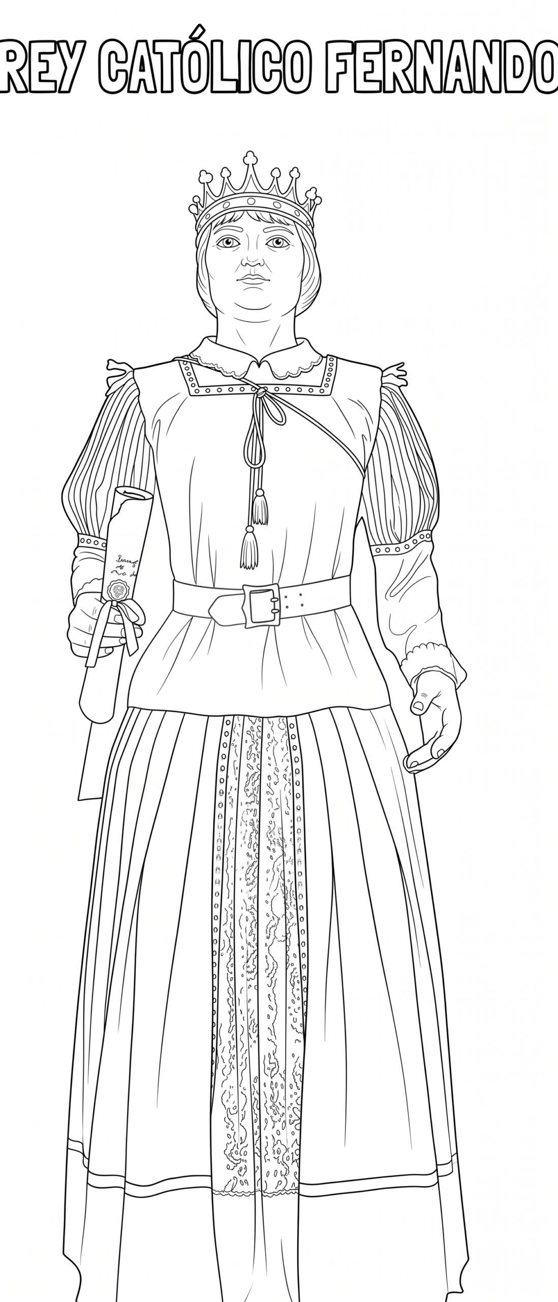 Rey Fernando para colorear