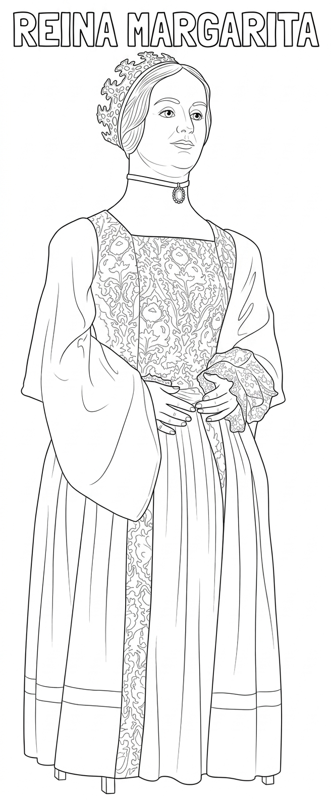 Reina Margarita para colorear