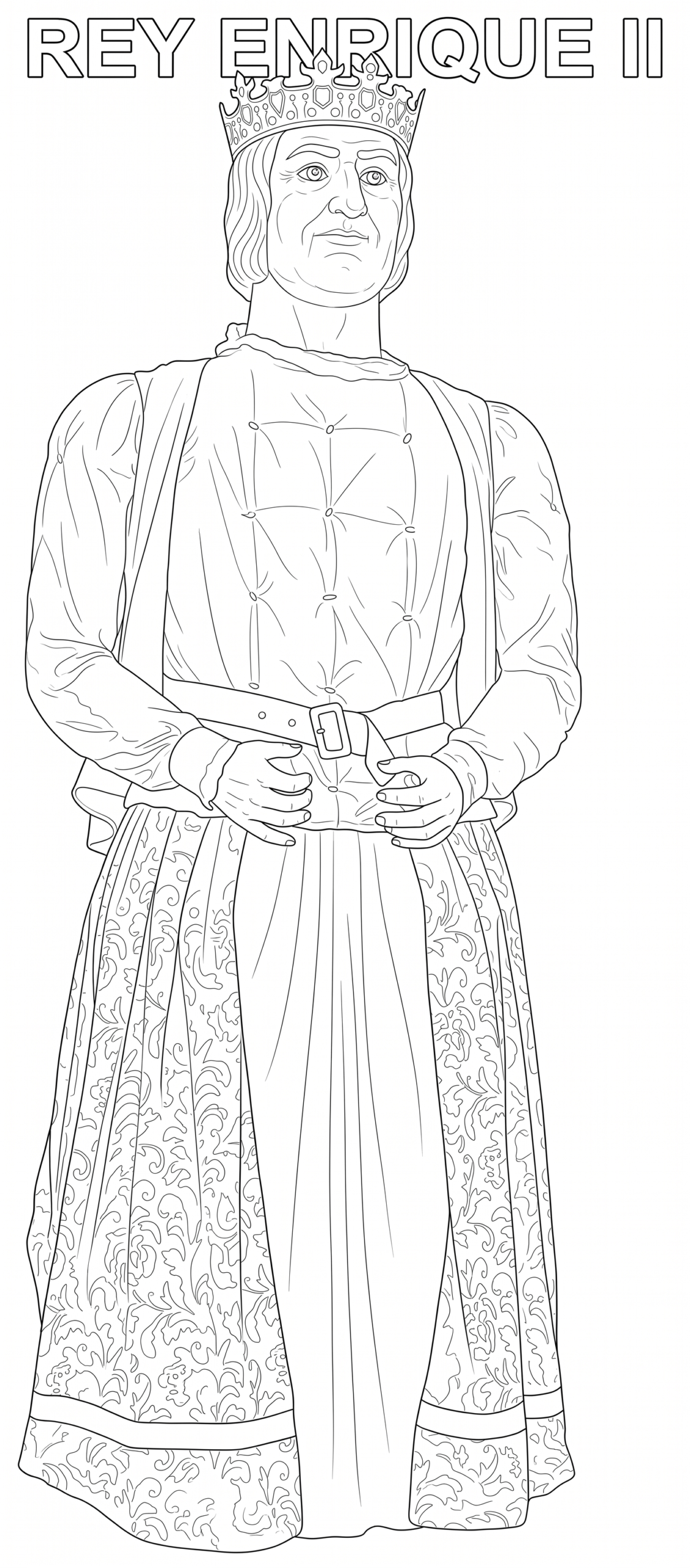 Rey Enrique II para colorear