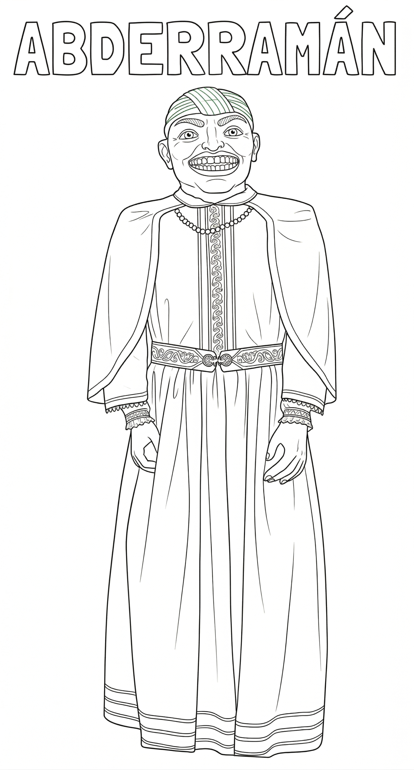 Abderramán para colorear