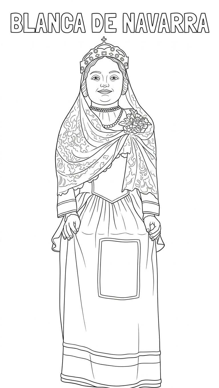 Blanca de Navarra para colorear