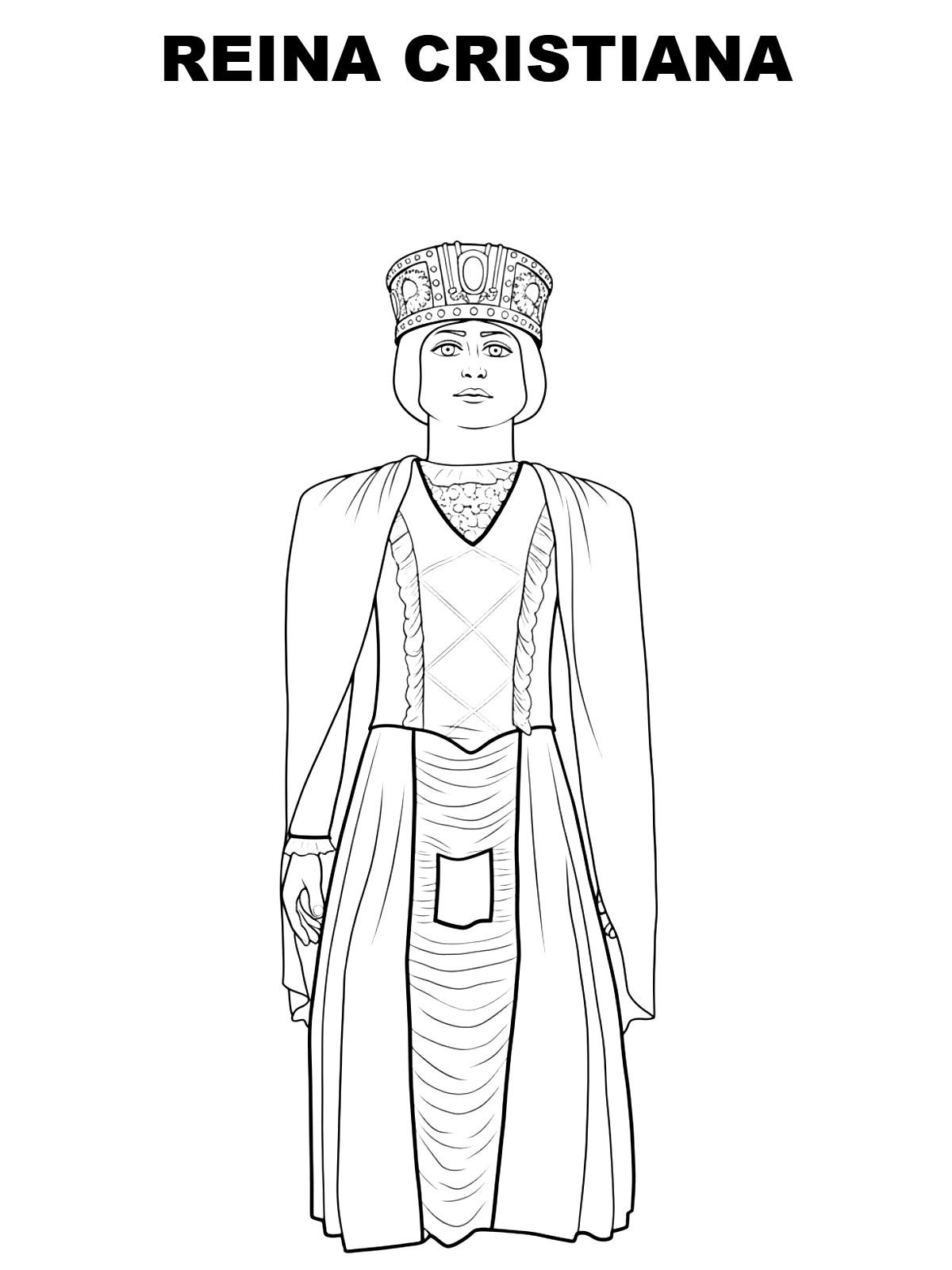 Reina Cristiana para colorear