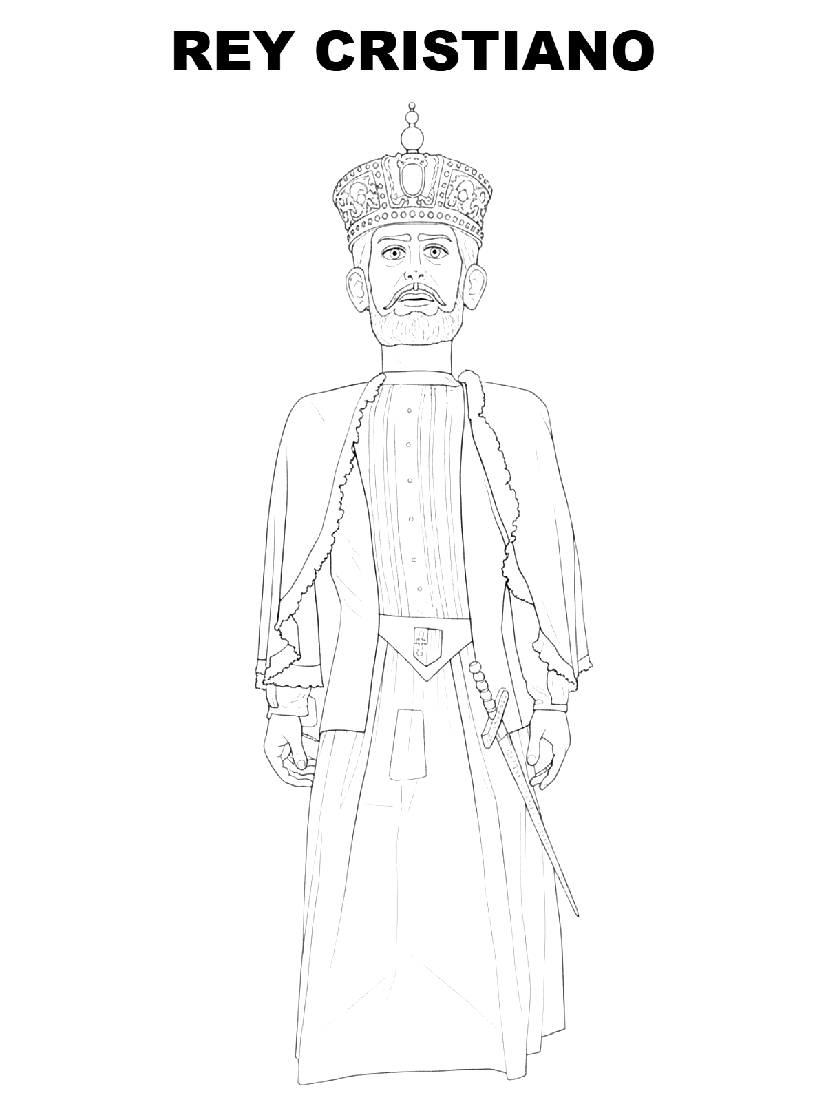 Rey Cristiano para colorear